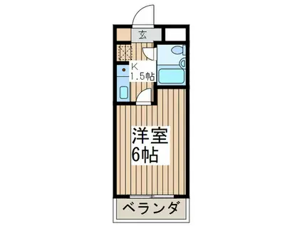 持田レジデンス(1K/2階)の間取り写真