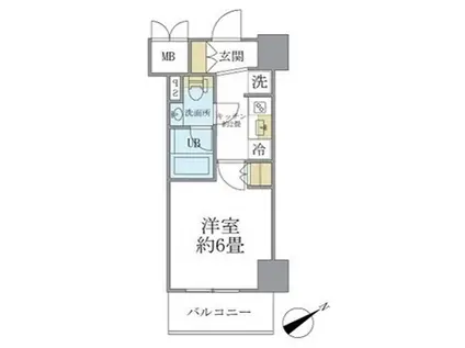 レスピール川崎(1K/10階)の間取り写真