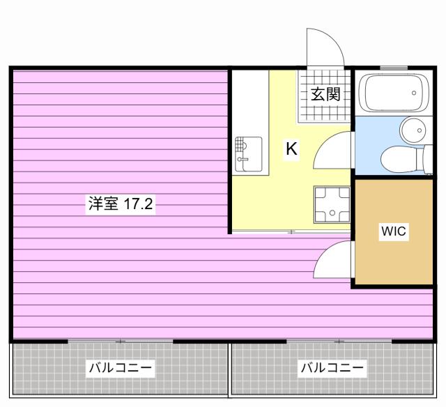 コーポ橋羽(1K/1階)の間取り写真