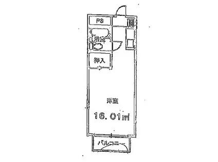 ホワイトウィング片倉II(ワンルーム/2階)の間取り写真
