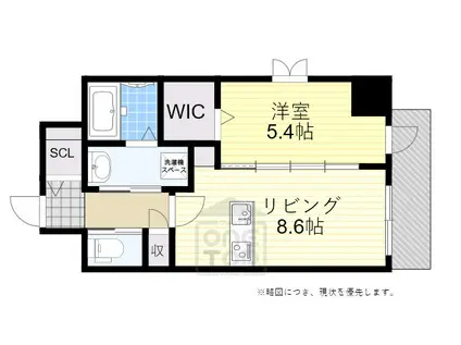 エールグラン豊中本町(1LDK/6階)の間取り写真