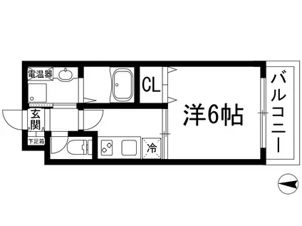 A.GRAISH宝塚 エーグレイッシュタカラヅカ(1K/3階)の間取り写真
