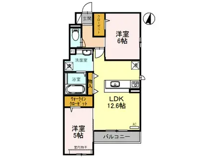 JYO・POINT VILLAGE C棟(2LDK/3階)の間取り写真