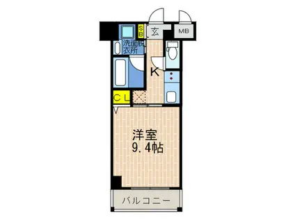 STEADY・三宮(1K/4階)の間取り写真