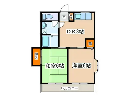 田村マンション(2DK/3階)の間取り写真