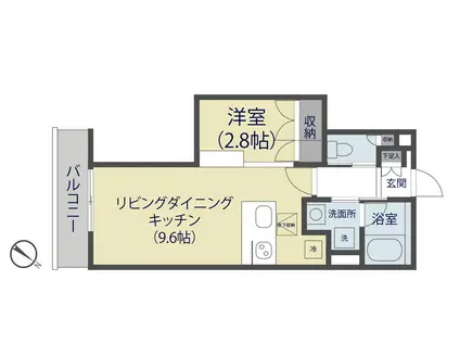 レ・セーナ(ワンルーム/2階)の間取り写真