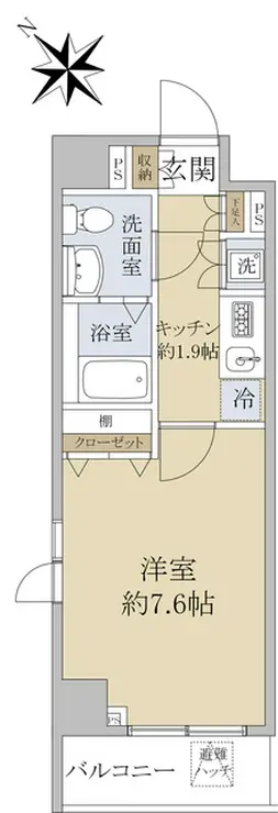 グランフォース横浜関内 9階階 間取り