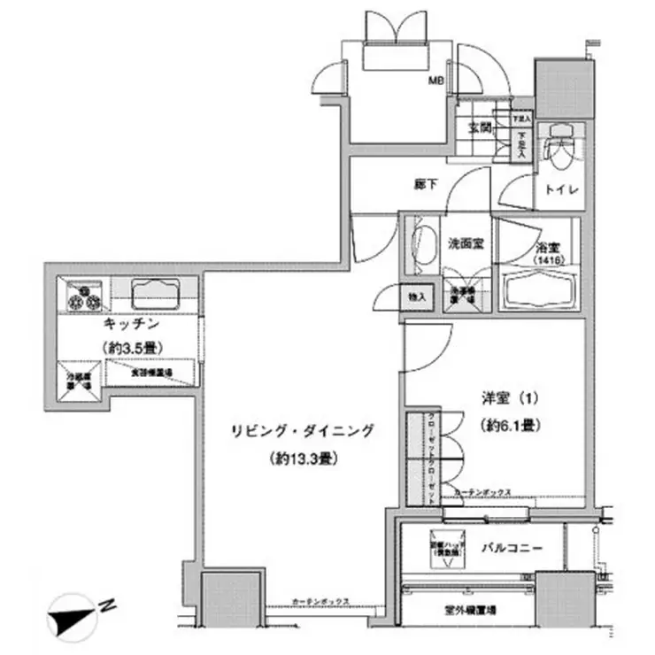 ウエストパークタワー池袋 20階階 間取り