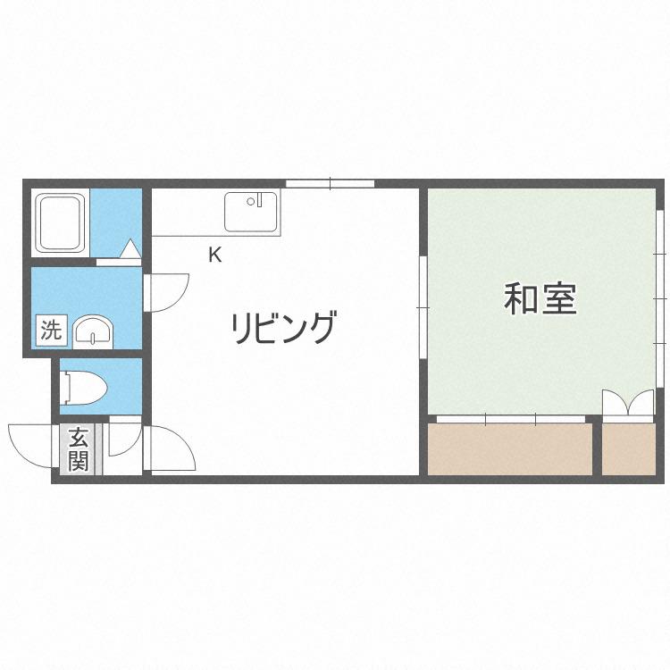 コーポさわむら(1LDK/2階)の間取り写真