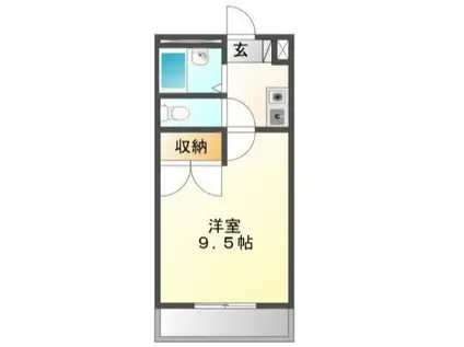 MORRIS(1K/1階)の間取り写真