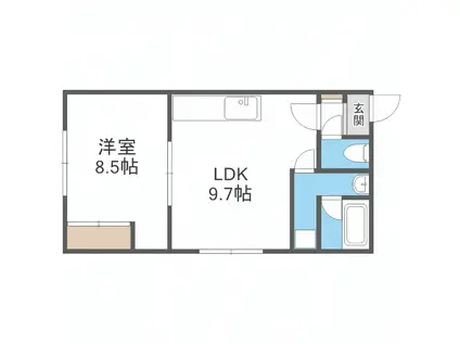 シルミオーネ平岸(1LDK/4階)の間取り写真