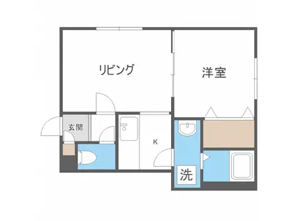 サンクレスト発寒中央(1LDK/2階)の間取り写真