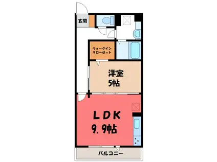 リビオンH&MII(1LDK/3階)の間取り写真