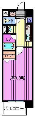 エポックハイム(1K/2階)の間取り写真