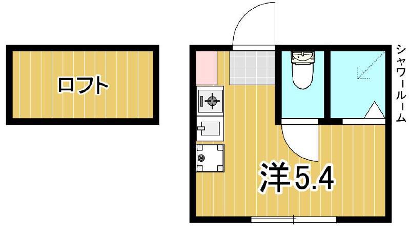 カーサ・イリス(ワンルーム/2階)の間取り写真