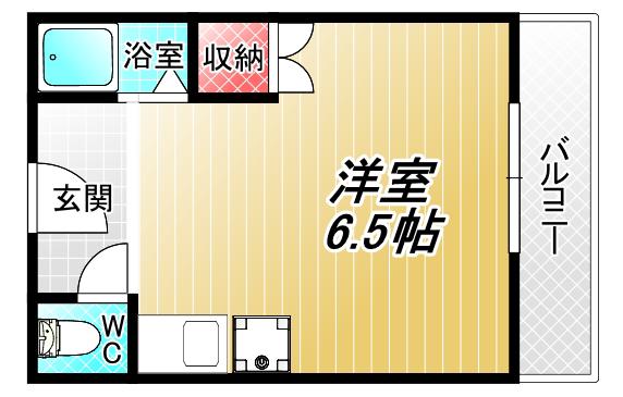 若草マンション(ワンルーム/3階)の間取り写真