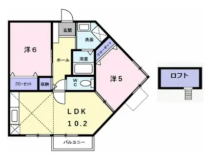 サンセールIII(2LDK/2階)の間取り写真