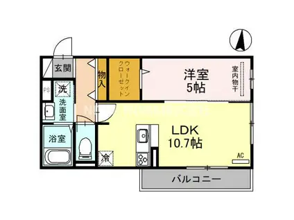 レーブ ノア(1LDK/2階)の間取り写真