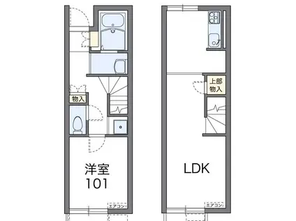 レオネクストレリーフ(1LDK/1階)の間取り写真