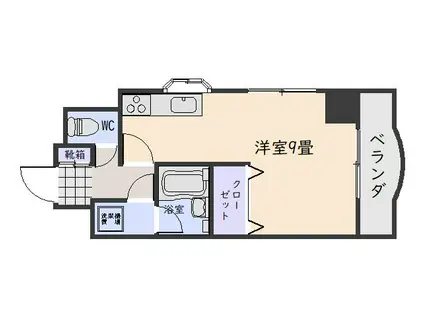 平之町タワーズ(ワンルーム/5階)の間取り写真