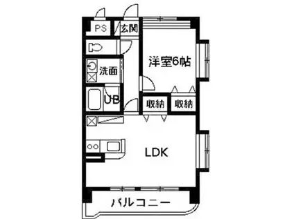 マンションエスポワール(1LDK/4階)の間取り写真