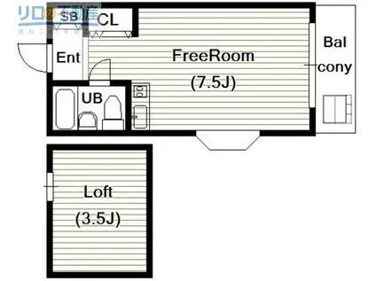 アパートメントハウスN・N(ワンルーム/3階)の間取り写真