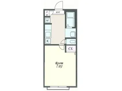 ラフォーレ(1K/1階)の間取り写真