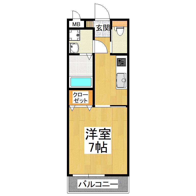 RAFFINE SAKAI(1K/1階)の間取り写真