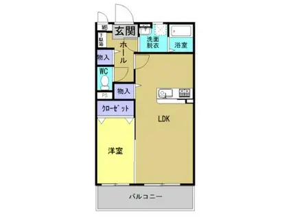 サンテメゾンIII(1LDK/3階)の間取り写真