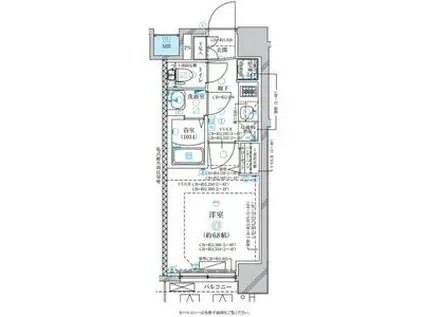 ディアレイシャス名古屋太閤通II(1K/5階)の間取り写真
