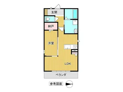 KILELE(1LDK/2階)の間取り写真