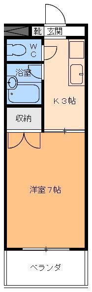 MOREビル モアビル(1K/4階)の間取り写真