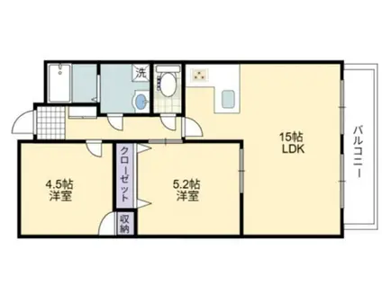 AS東雲ビル(2LDK/3階)の間取り写真