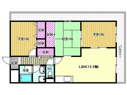 ステラルーチェ(3LDK/2階)の間取り写真