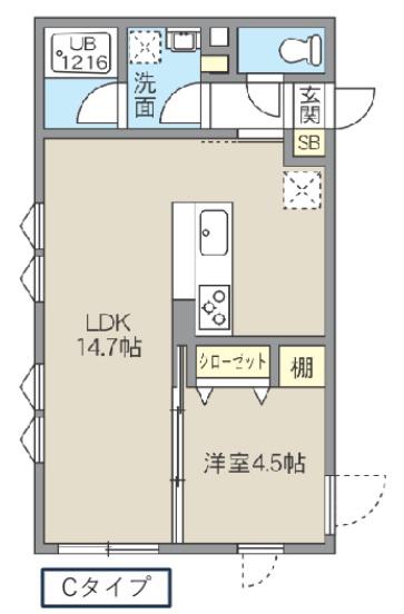 レピュア池袋本町レジデンス(1LDK/3階)の間取り写真