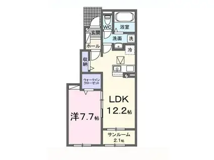 R.N.P レジデンス I(1LDK/1階)の間取り写真