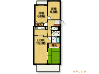 ノヴァ上社(3LDK/1階)の間取り写真