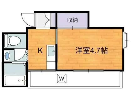 第1小野ビル(1K/5階)の間取り写真