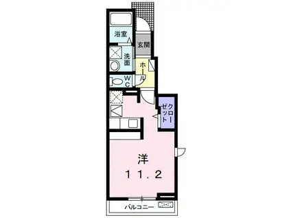 ルピナス・太田(ワンルーム/1階)の間取り写真