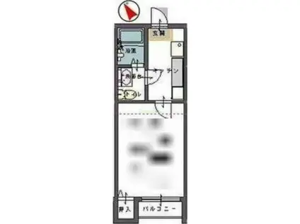 アヴニール泉(1K/1階)の間取り写真