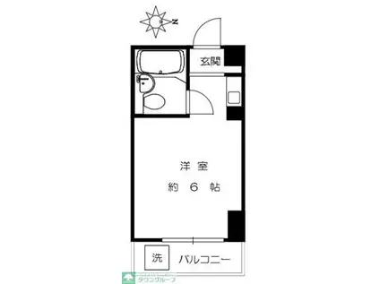 東武ハイライン桜新町(ワンルーム/5階)の間取り写真