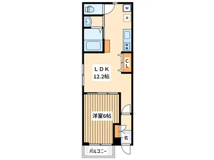 クワイエット クラブ ハウス ミックス 弘明寺(1LDK/2階)の間取り写真