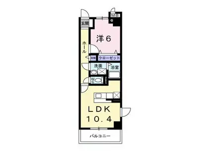 ヴィラ・ネオユゾン(1LDK/4階)の間取り写真