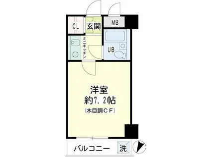 プラザ川崎NO.2(1K/4階)の間取り写真