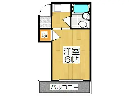 WYNN御陵(1K/1階)の間取り写真