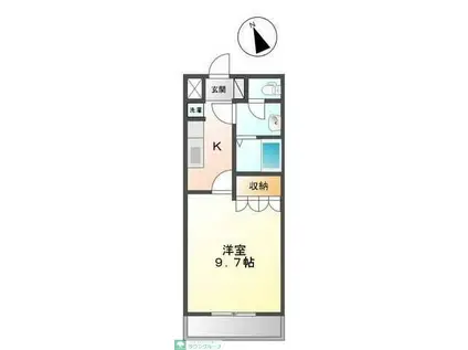 ファイン・サンコーポ(1K/2階)の間取り写真