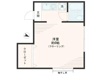 リベール向丘(ワンルーム/2階)の間取り写真