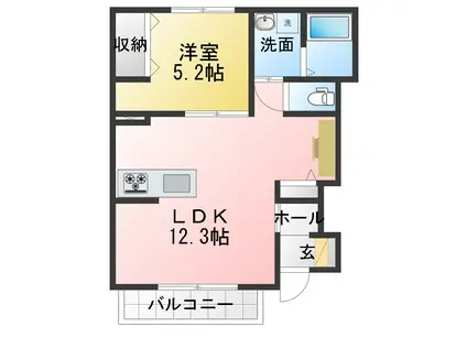 ミサワホーム柳島(1LDK/1階)の間取り写真