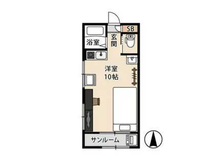 ファーニッシュド・ステイ長野柳原(ワンルーム/3階)の間取り写真