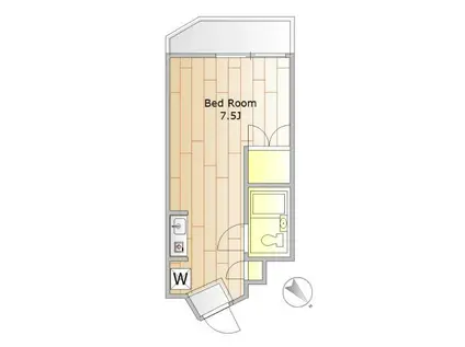 MYハイツ(ワンルーム/2階)の間取り写真